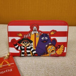 thumbnail image 2 of Loungefly McDonald's Purse - Ronald & Friends Red Zip Around Wallet Official Licensed 2 of 12